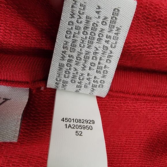 Chicos Zenergy Women’s Sweater Open Cardigan Hooded 3/4 Sleeve Fringe Red Large - Picture 10 of 10